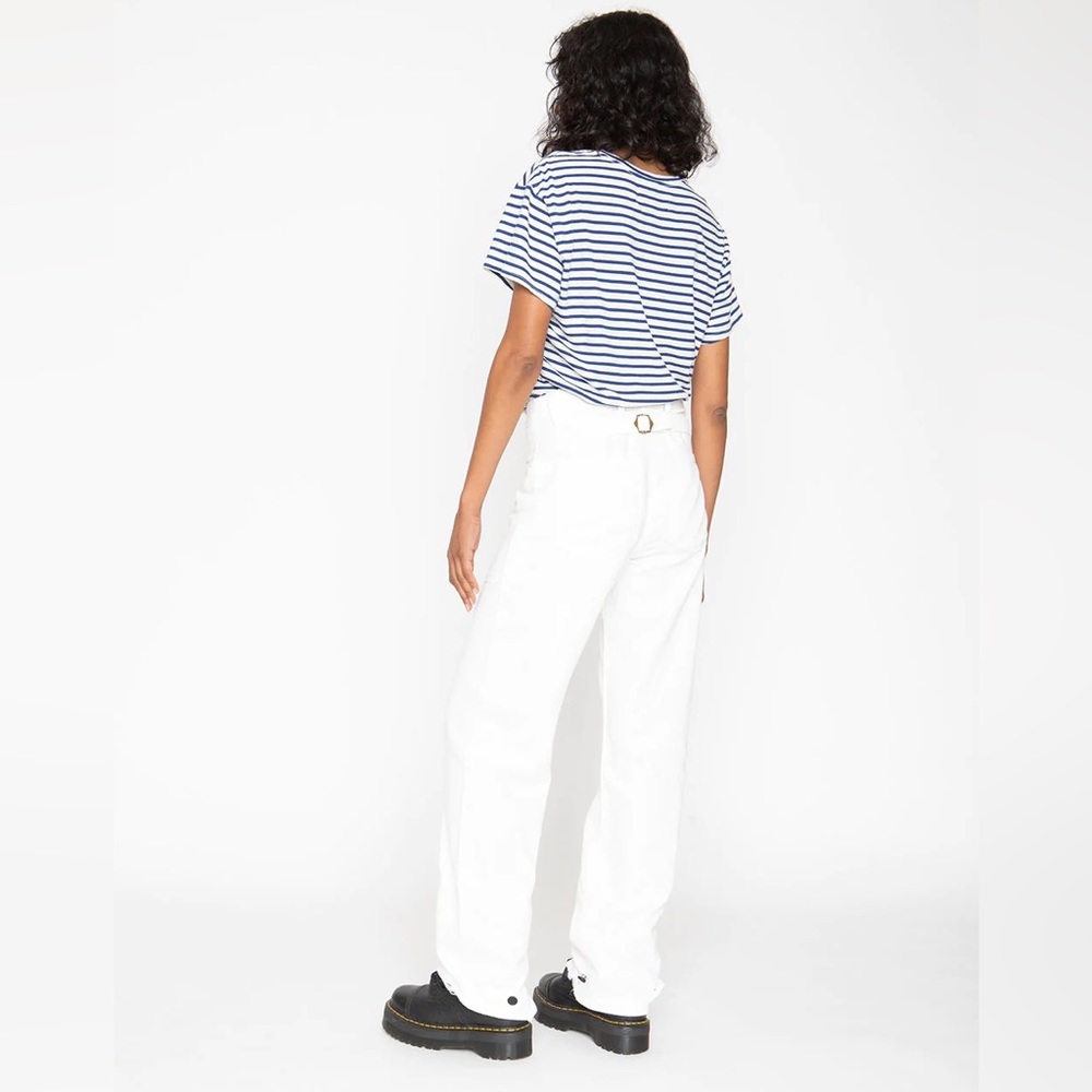 NWT Sandrine Rose x Free People Wide Cargo Pant in White